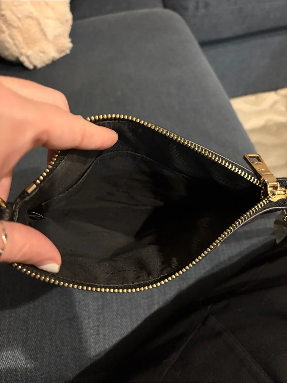 Coach Black Pebbled Leather Crossbody with Gold Hardware